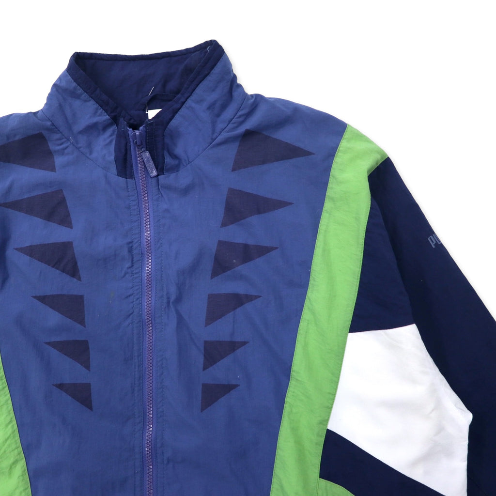 PUMA 90's Nylon Jacket Wind Jacket M Navy Polyester Big Size