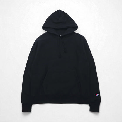 Champion リバーズウィーブ REVERSE WEAVE プルオーバーパーカー M ブラック 無地 コットン 裏起毛 青単タグ 復刻 ホンジュラス製