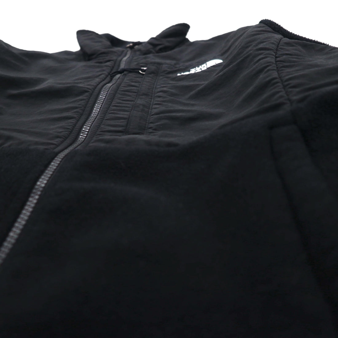 THE NORTH FACE ポーラテック POLARTEC デナリ フリースジャケット M ブラック ナイロン切替 フルジップ ハイネック ドローコード