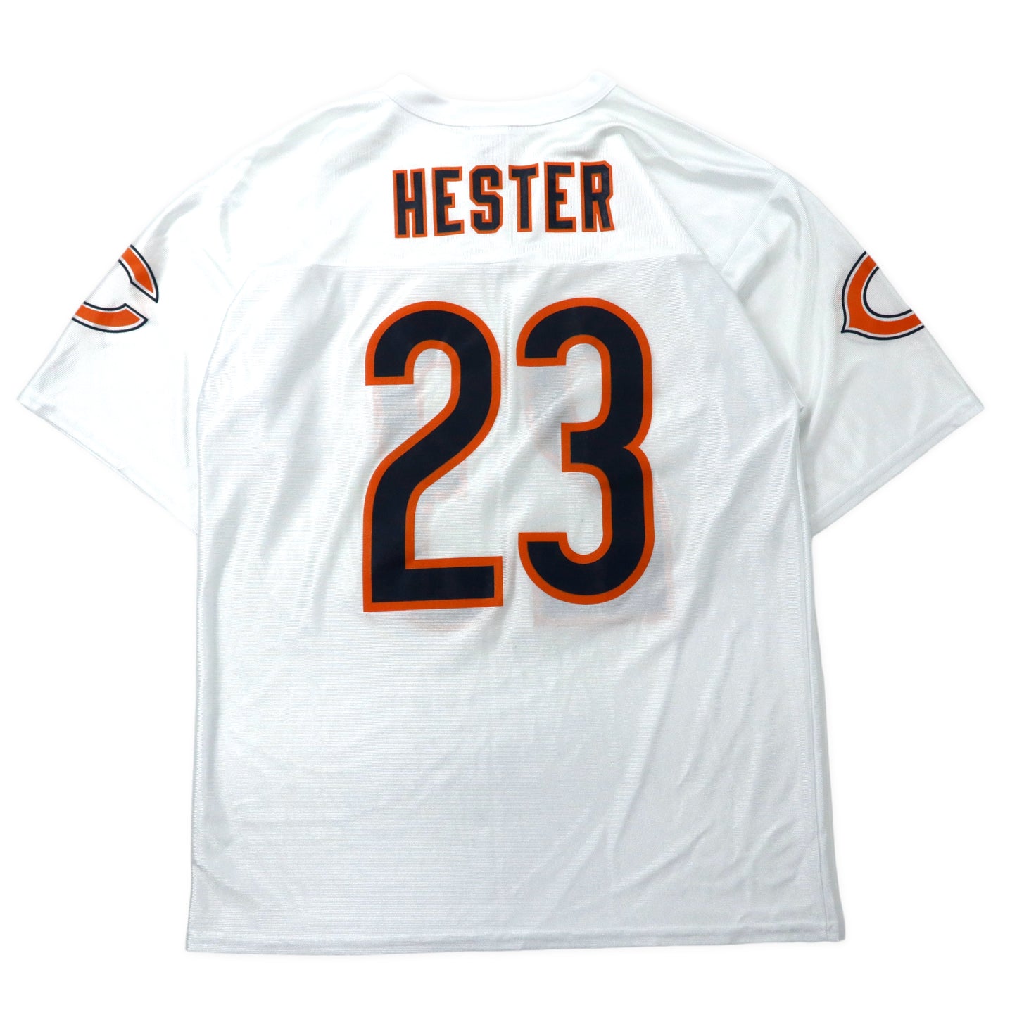 NFL ビッグサイズ ゲームシャツ M ホワイト Chicago Bears ポリエステル メッシュ ナンバリング HESTER