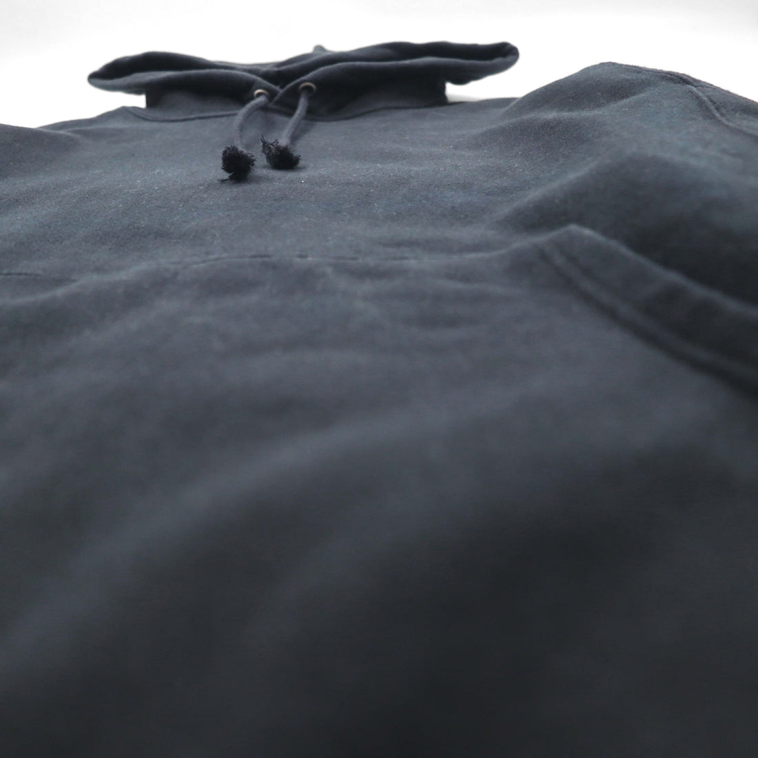 Champion Riversweave REVERSE WEAVE Pullover Hoodie, Size M, Black, Solid Cotton, Fleece Lining, Blue Single Tag, Reprint, Made in Honduras