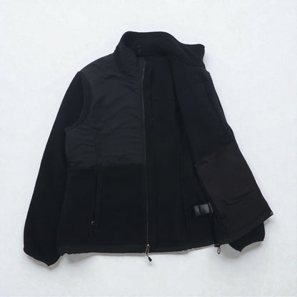 THE NORTH FACE ポーラテック POLARTEC デナリ フリースジャケット M ブラック ナイロン切替 フルジップ ハイネック ドローコード