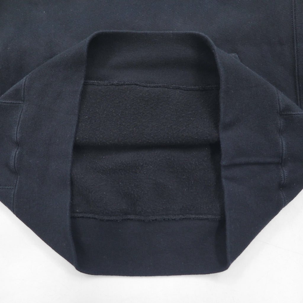 Champion Riversweave REVERSE WEAVE Pullover Hoodie, Size M, Black, Solid Cotton, Fleece Lining, Blue Single Tag, Reprint, Made in Honduras
