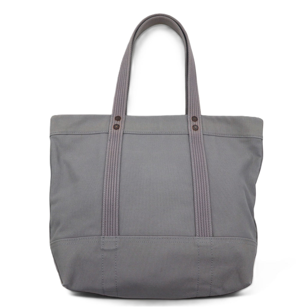 POLO RALPH LAUREN canvas tote bag in grey cotton with big pony embroidery
