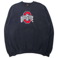 日本然リトテ-古着オンライン-PM SPORTS USA製 90年代 カレッジ刺繍 スウェット XL ブラック コットン OHIO STATE ビッグサイズ-PM SPORTS USA MADE 90s College embroidery Sweatshirt XL Black Cotton OHIO State Big Size