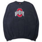 日本然リトテ-古着オンライン-PM SPORTS USA製 90年代 カレッジ刺繍 スウェット XL ブラック コットン OHIO STATE ビッグサイズ-PM SPORTS USA MADE 90s College embroidery Sweatshirt XL Black Cotton OHIO State Big Size