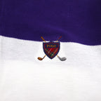Polo by Ralph Lauren 90s USA made striped polo shirt L purple white pique one point logo embroidery