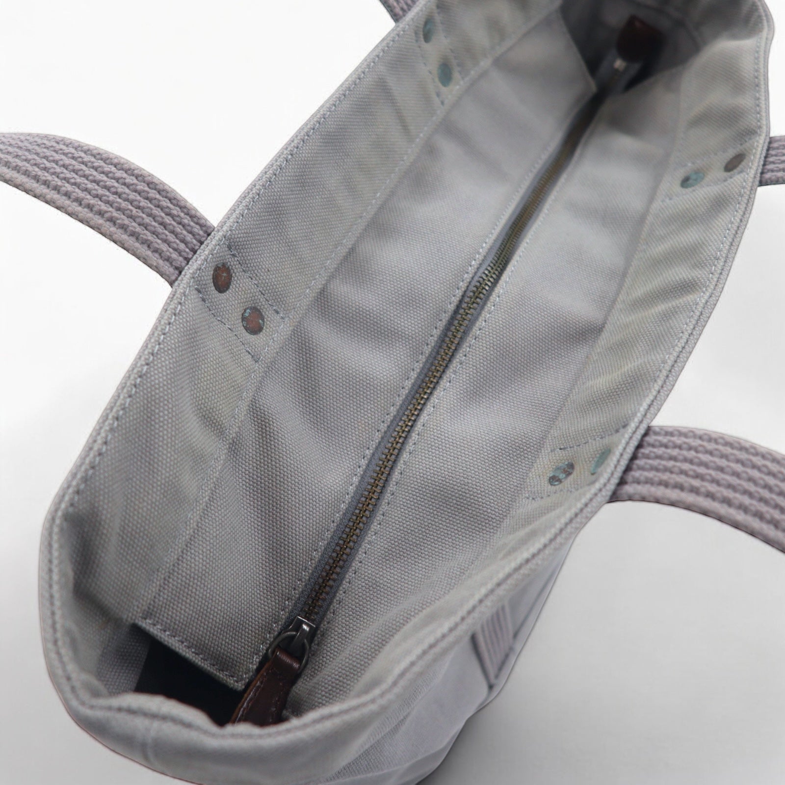 POLO RALPH LAUREN canvas tote bag in grey cotton with big pony embroidery