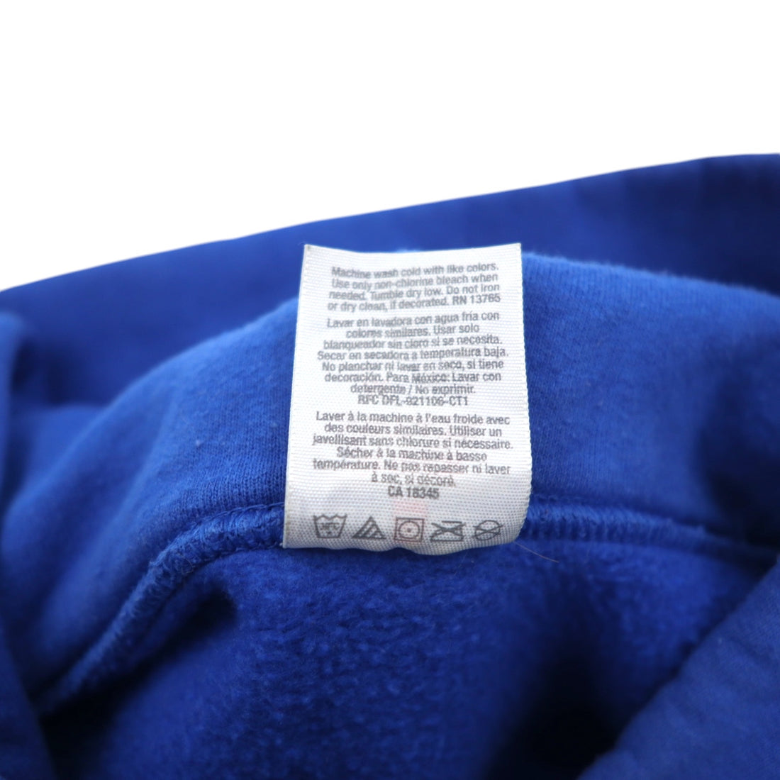 JERZEES College Print Pullover Hoodie L Blue Cotton HEMPFIELD SPARTANS TRACK