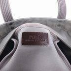 POLO RALPH LAUREN canvas tote bag in grey cotton with big pony embroidery