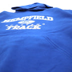 JERZEES College Print Pullover Hoodie L Blue Cotton HEMPFIELD SPARTANS TRACK