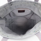 POLO RALPH LAUREN canvas tote bag in grey cotton with big pony embroidery