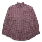 Eddie Bauer 90年代 ビッグサイズ ボタンダウンシャツ L レッド チェック コットン