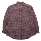Eddie Bauer 90年代 ビッグサイズ ボタンダウンシャツ L レッド チェック コットン