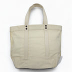 POLO RALPH LAUREN canvas tote bag in white cotton with big pony embroidery