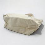 POLO RALPH LAUREN canvas tote bag in white cotton with big pony embroidery