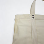 POLO RALPH LAUREN canvas tote bag in white cotton with big pony embroidery