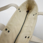 POLO RALPH LAUREN canvas tote bag in white cotton with big pony embroidery