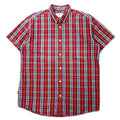 日本然リトテ-古着オンライン-LEVI STRAUSS & Co. ユーロリーバイス クラシックフィット 半袖 シャツ XL レッド チェック コットン Button Replacement-LEVI STRAUSS & Co. Euro Levi's Classic Fit Short Sleeve Shirt XL Red Checked Cotton Button Replacement