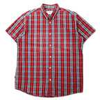 日本然リトテ-古着オンライン-LEVI STRAUSS & Co. ユーロリーバイス クラシックフィット 半袖 シャツ XL レッド チェック コットン Button Replacement-LEVI STRAUSS & Co. Euro Levi's Classic Fit Short Sleeve Shirt XL Red Checked Cotton Button Replacement