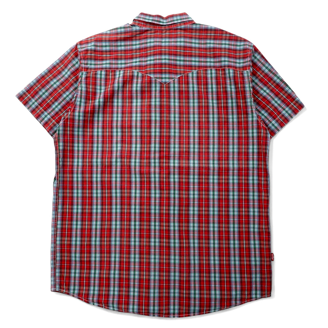 LEVI STRAUSS & Co. ユーロリーバイス クラシックフィット 半袖 シャツ XL レッド チェック コットン Button Replacement