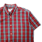 LEVI STRAUSS & Co. ユーロリーバイス クラシックフィット 半袖 シャツ XL レッド チェック コットン Button Replacement