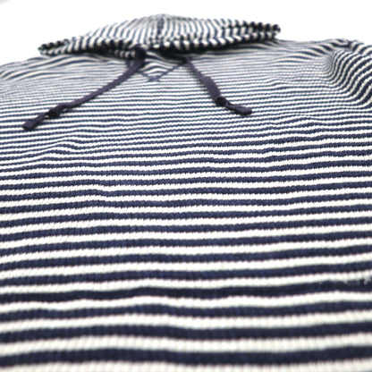 RRL ( Ralph Lauren ) サーマル プルオーバー パーカー L コットン ボーダー カンガルーポケット