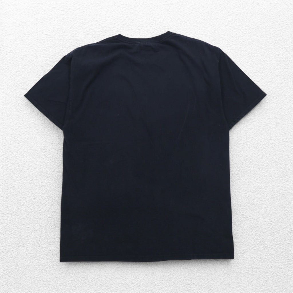 FRUIT OF THE LOOM 00年代 スカル プリント Tシャツ L ブラック コットン ファイヤー スピリット