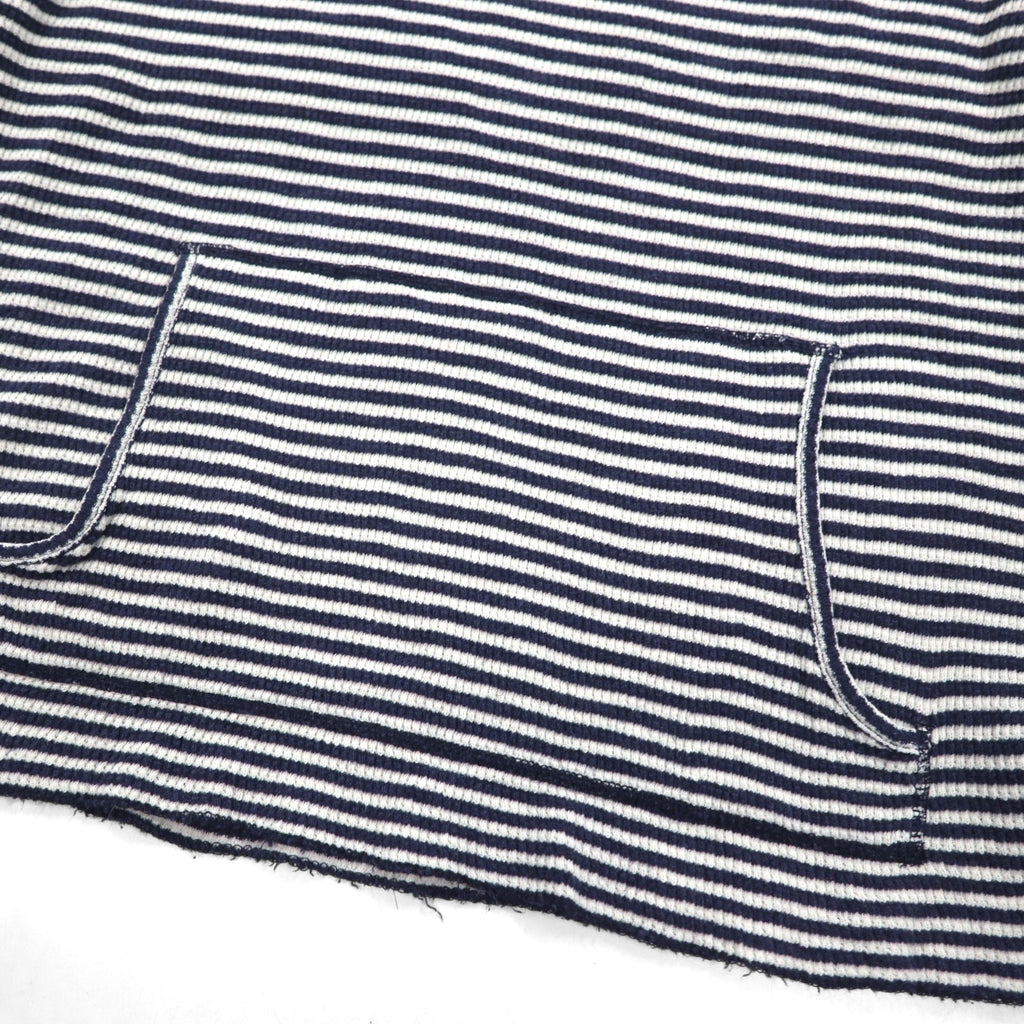 RRL (Ralph Lauren) Thermal Pullover Hoodie, Large, Cotton Border, Kangaroo Pocket
