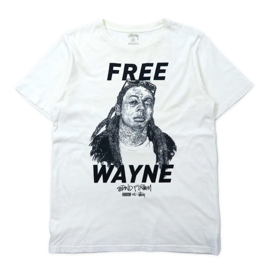 stussy × RANSOM 30周年記念 Lil Wayne リルウェイン Tシャツ M ホワイト コットン FREE WAYNE