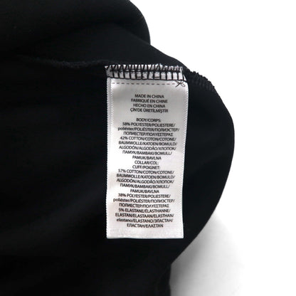 POLO RALPH LAUREN Track Jacket, Size L, Black, Polyester and Cotton