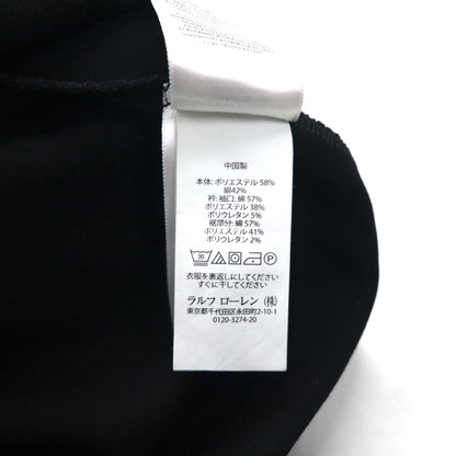 POLO RALPH LAUREN Track Jacket, Size L, Black, Polyester and Cotton