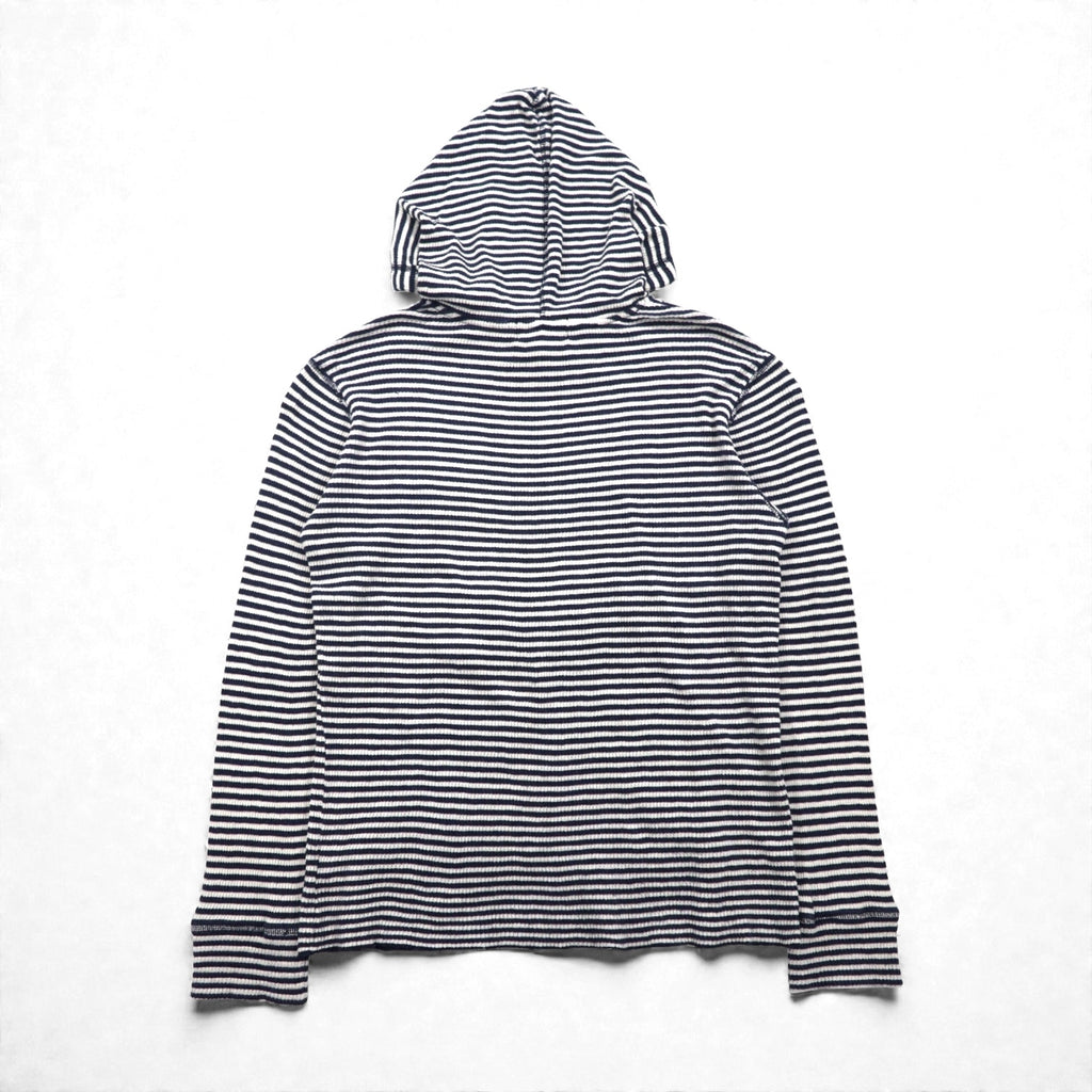 RRL (Ralph Lauren) Thermal Pullover Hoodie, Large, Cotton Border, Kangaroo Pocket