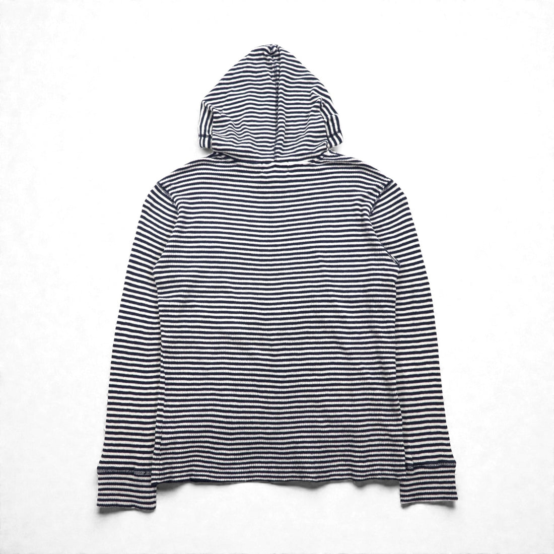 RRL (Ralph Lauren) Thermal Pullover Hoodie, Large, Cotton Border, Kangaroo Pocket