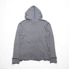 RRL (Ralph Lauren) Thermal Pullover Hoodie, Large, Cotton Border, Kangaroo Pocket