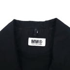 MM6 Maison Margiela Oversized Double-Breasted Tailored Jacket in Leather, XL Navy, Made Italy