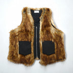 No. Fur Vest FREE Brown Eco-Fur and Eco-Leather Mouton 22-FW-KVT-01
