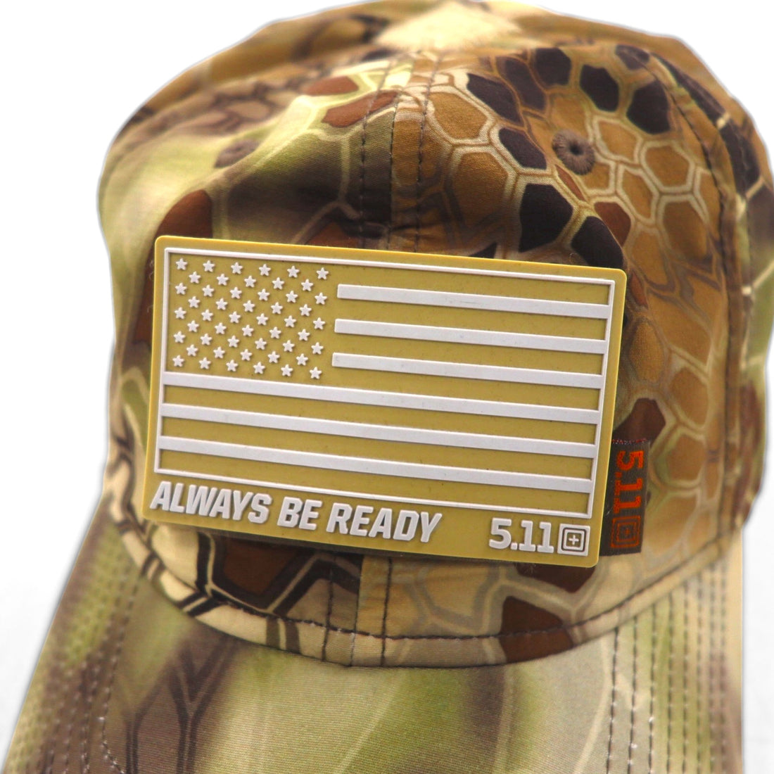 5.11 TACTICAL カモフラ 迷彩 ミリタリーキャップ FREE ベルト カーキ ポリエステル 星条旗