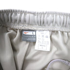 NIKE Track Pants Jersey L Beige Polyester Sideline Swoosh Logo Embroidered