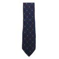 FENDI Made in Italy Vintage Zucca FF logo tie Navy silk small pattern all-over print