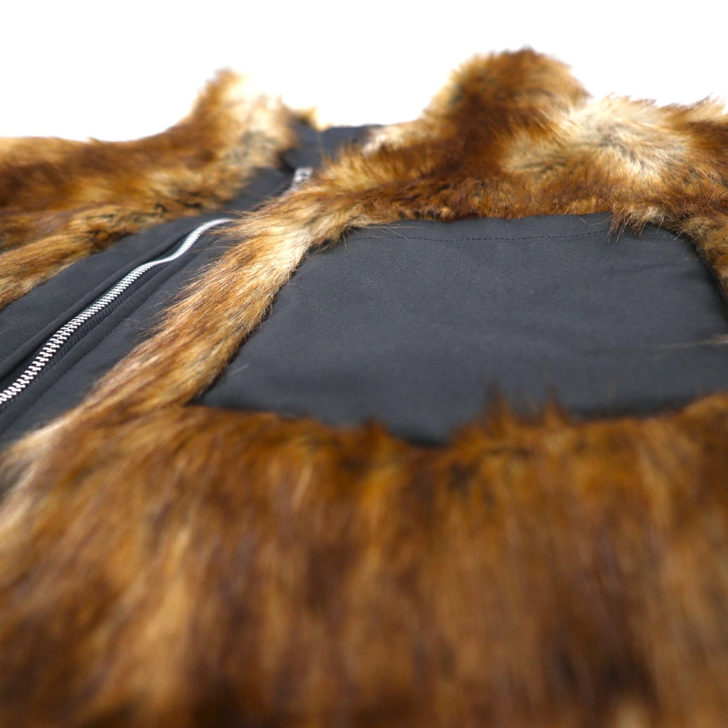 No. Fur Vest FREE Brown Eco-Fur and Eco-Leather Mouton 22-FW-KVT-01