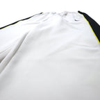 NIKE Track Pants Jersey L Beige Polyester Sideline Swoosh Logo Embroidered