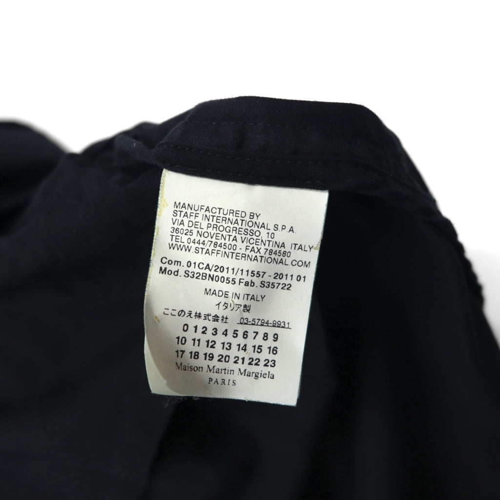 MM6 Maison Margiela Oversized Double-Breasted Tailored Jacket in Leather, XL Navy, Made Italy