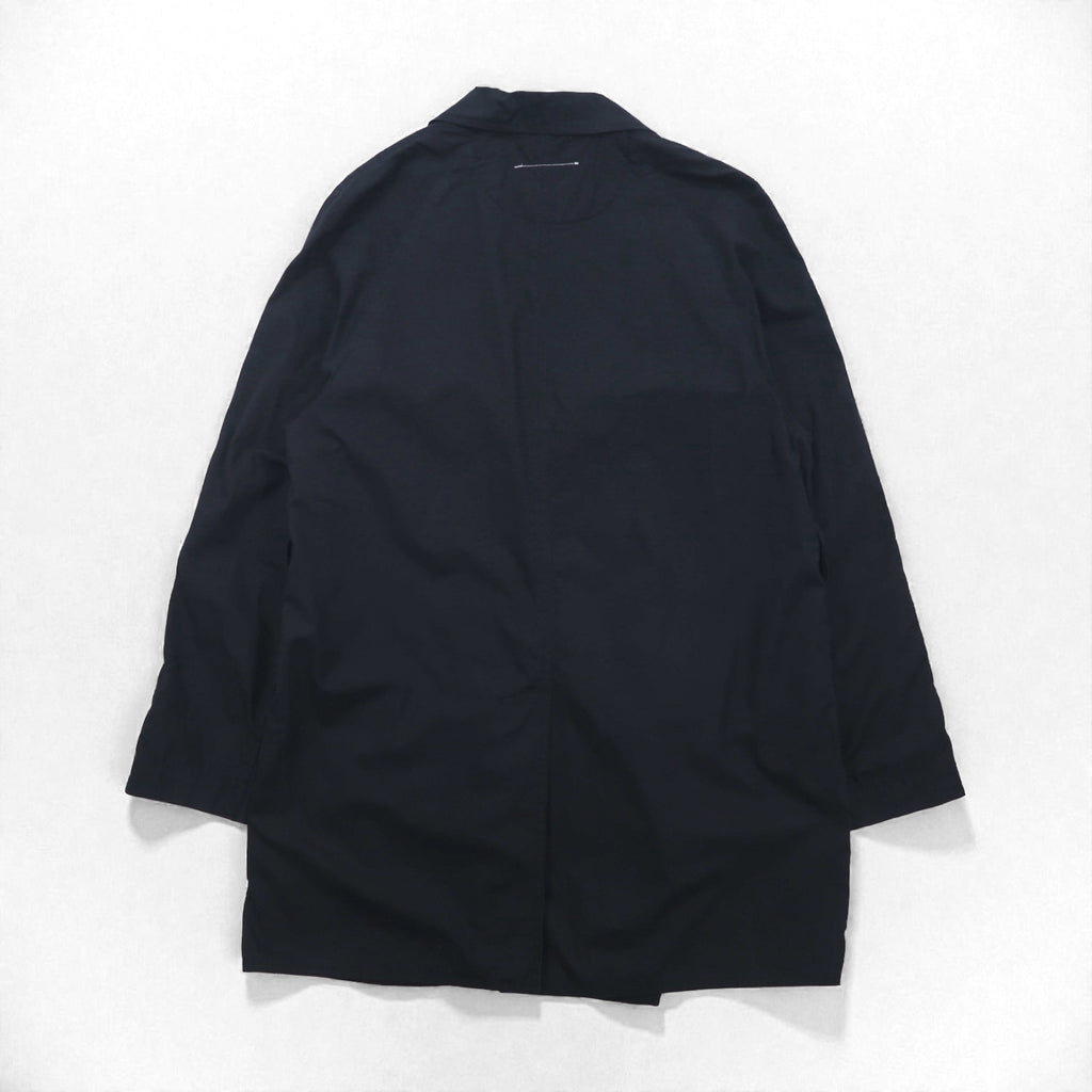 MM6 Maison Margiela Oversized Double-Breasted Tailored Jacket in Leather, XL Navy, Made Italy