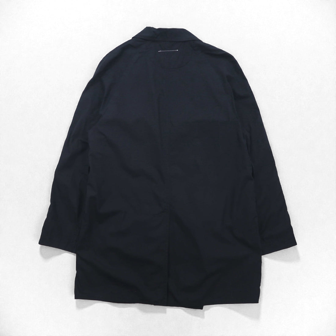 MM6 Maison Margiela Oversized Double-Breasted Tailored Jacket in Leather, XL Navy, Made Italy