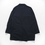 MM6 Maison Margiela Oversized Double-Breasted Tailored Jacket in Leather, XL Navy, Made Italy
