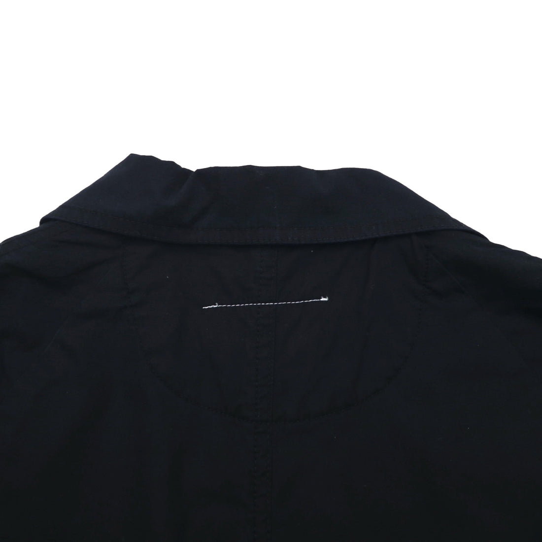 MM6 Maison Margiela Oversized Double-Breasted Tailored Jacket in Leather, XL Navy, Made Italy