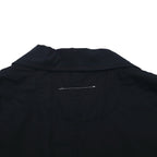 MM6 Maison Margiela Oversized Double-Breasted Tailored Jacket in Leather, XL Navy, Made Italy