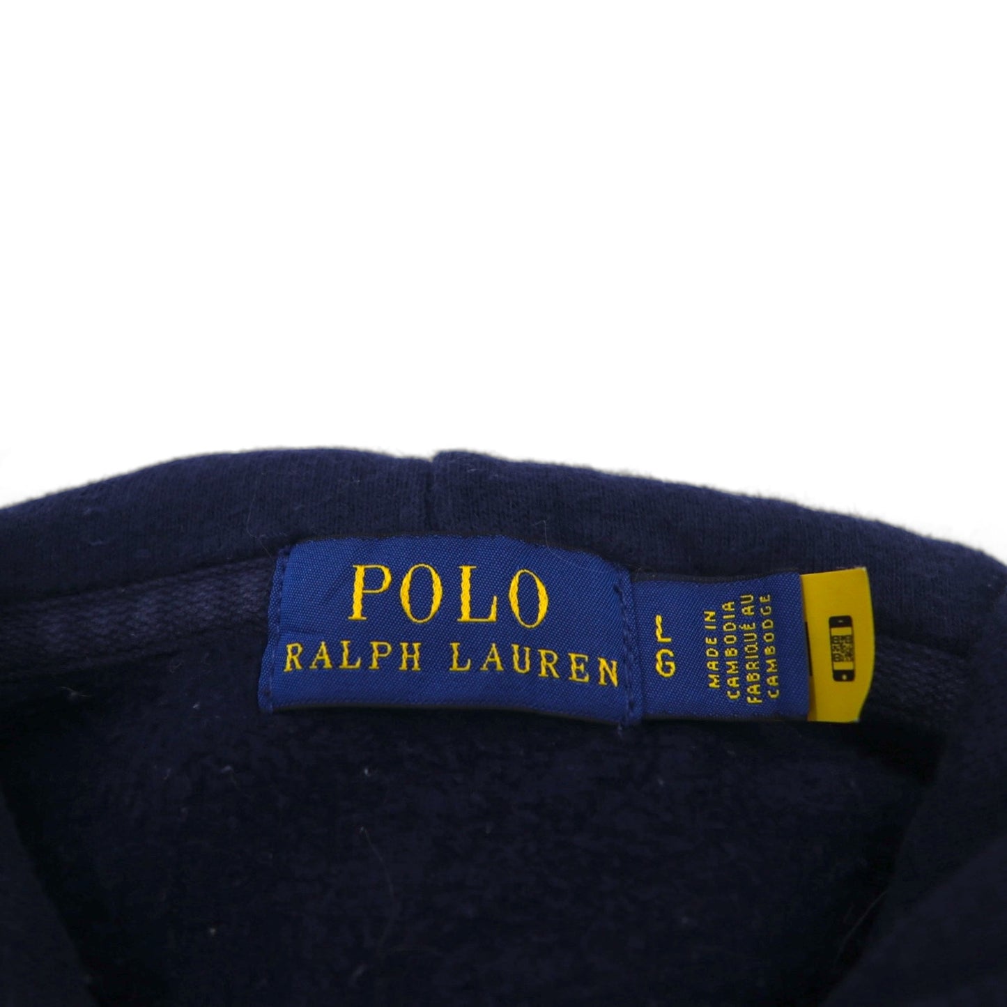 POLO RALPH LAUREN Full Zip Hoodie L Navy Cotton Small Pony Embroidery Double Zip