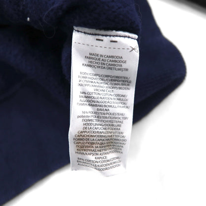 POLO RALPH LAUREN Full Zip Hoodie L Navy Cotton Small Pony Embroidery Double Zip